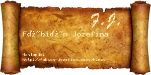 Fábián Jozefina névjegykártya
